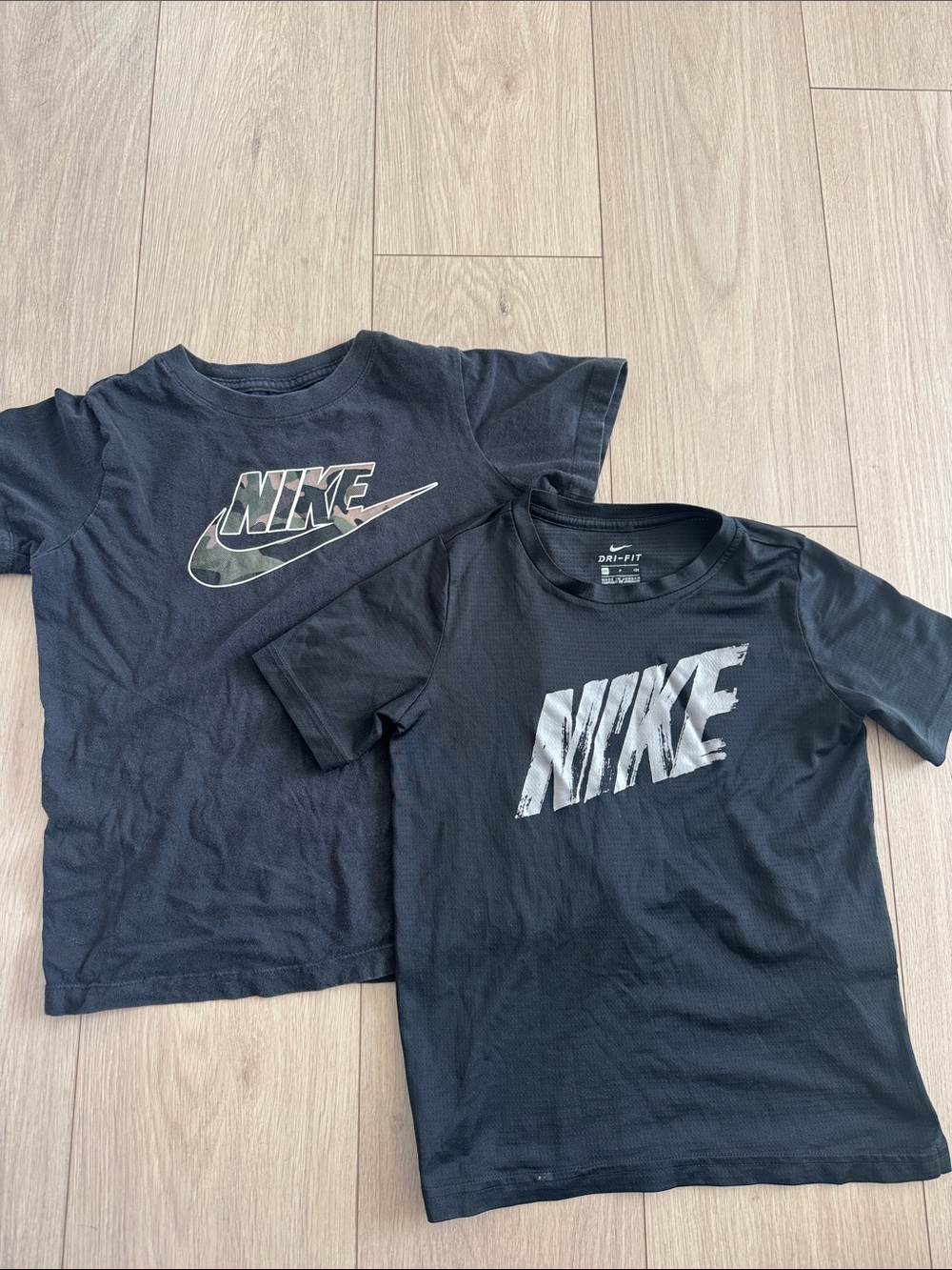 Nike Kids Black Graphic Logo Tee Duo